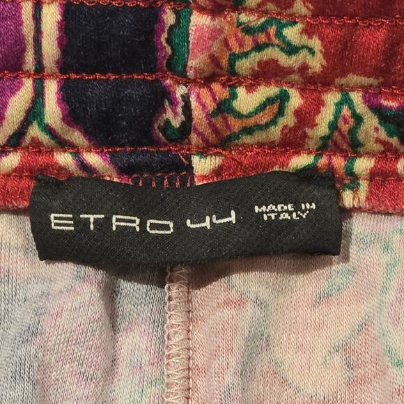 ETRO Italy Paisley Tapestry Print Wool Stretch Knit Jogger Pants, IT 44/Medium, - Picture 7 of 10